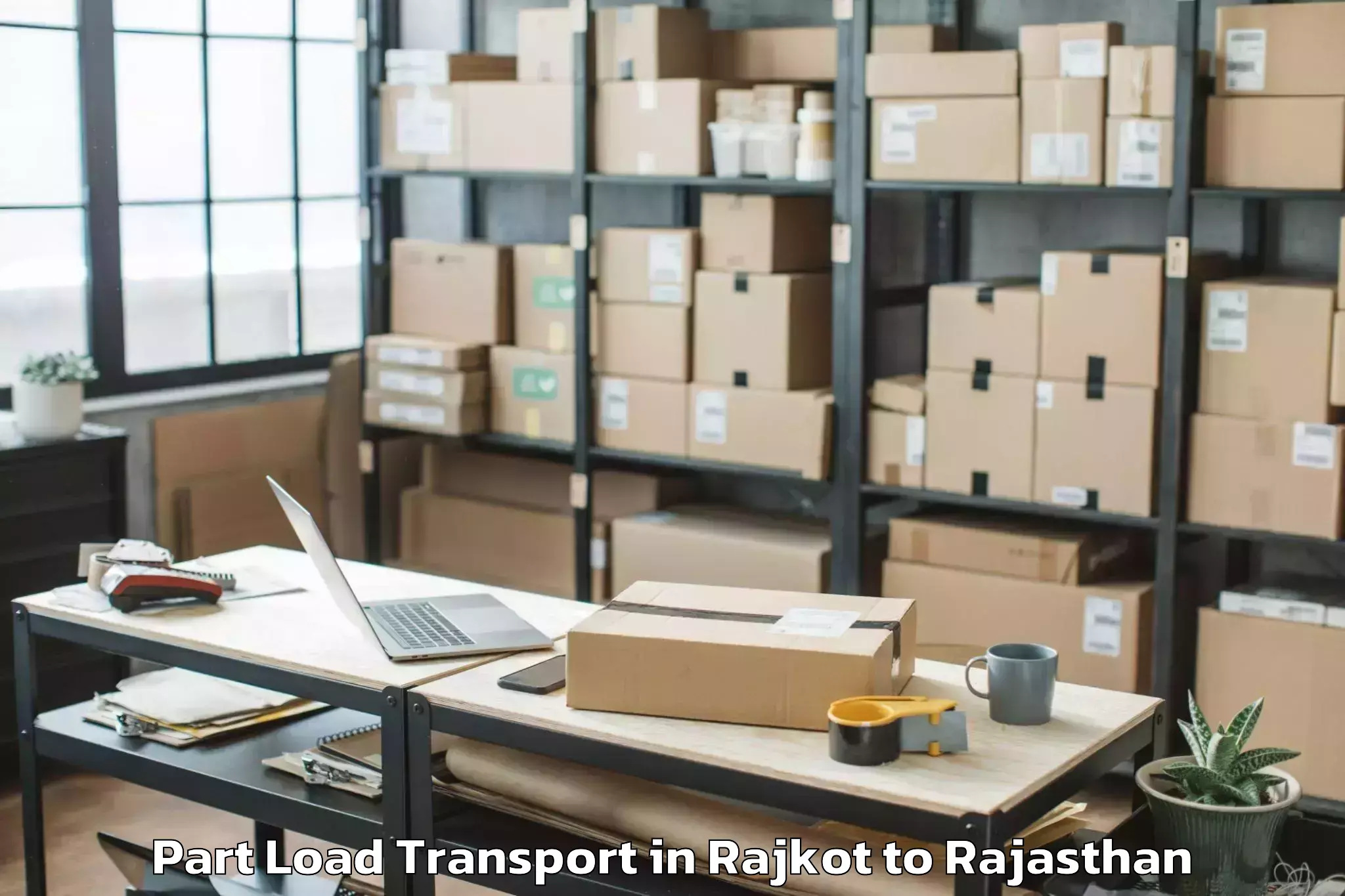 Professional Rajkot to Chirawa Part Load Transport